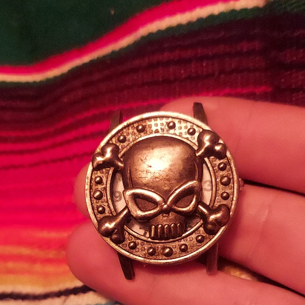 Bad A$$ Vintate Chrome Hearts Inspo Skull Watch.